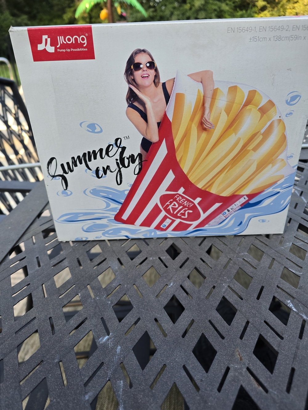 Red & Yellow French Fries Inflatable Float - Summer Enjoy